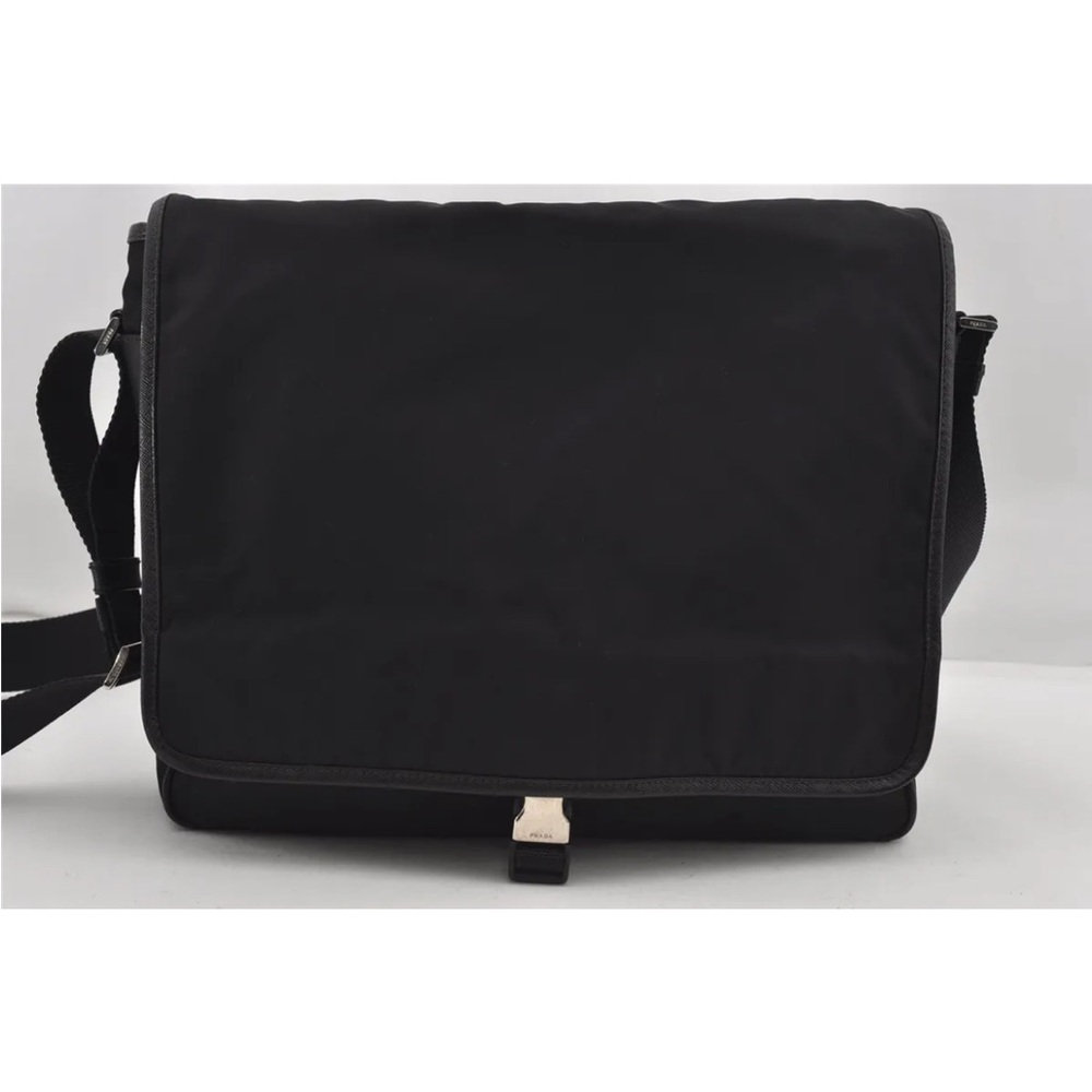 Prada Black Nylon Crossbody Messenger Bag